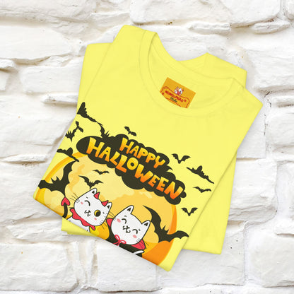 "Happy Halloween Cat Couple " Cat  T-shirt |Nunu&Miao Studio - Nunu&Miao Studio