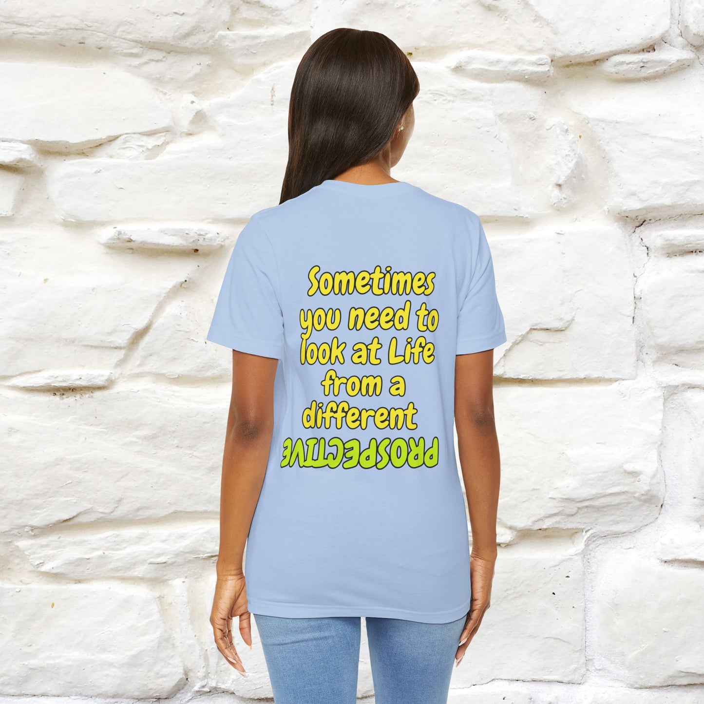 "Sometimes You Need to Look at Life from a Different Perspective" Cat T-Shirt | Front & Back Design | Nunu&Miao Studio - Nunu&Miao Studio