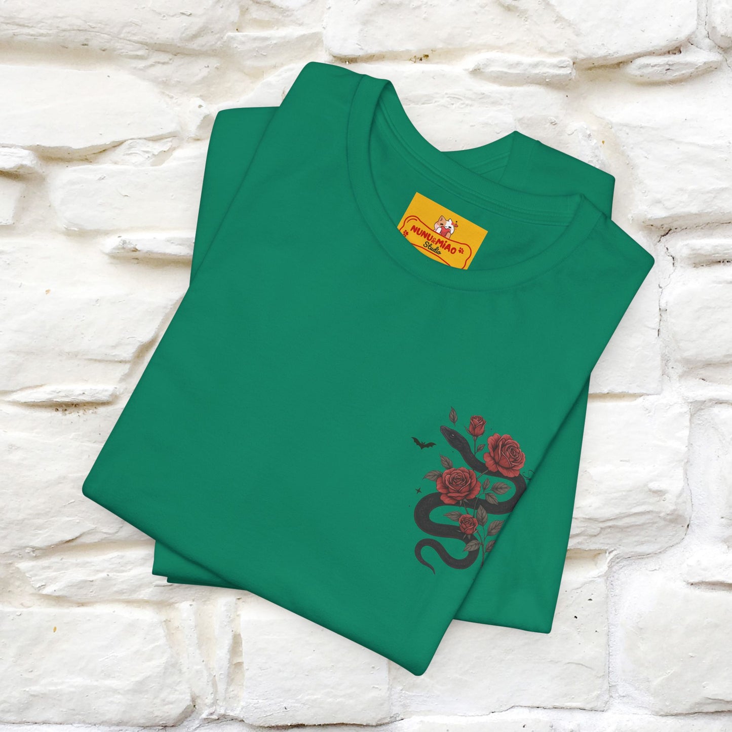 "The Rose and The Snake " Halloween T-shirt |Nunu&Miao Studio - Nunu&Miao Studio