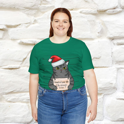 "I Knocked Over The Christmas Tree " |Funny Cat T-Shirt | Nunu&Miao Studio