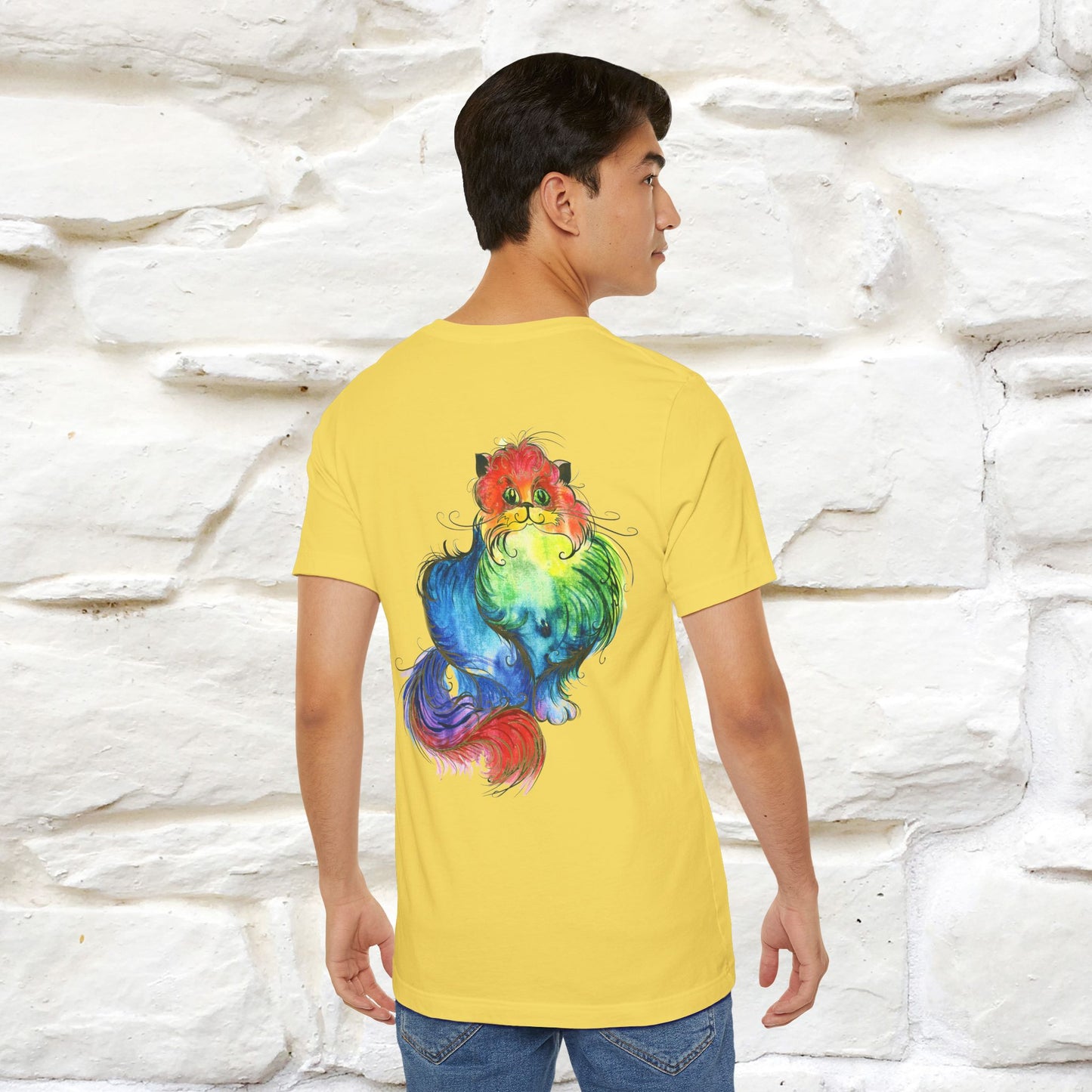 "Il Pittore'' Cat T-Shirt Front and Back Design | Nunu&Miao Studio - Nunu&Miao Studio