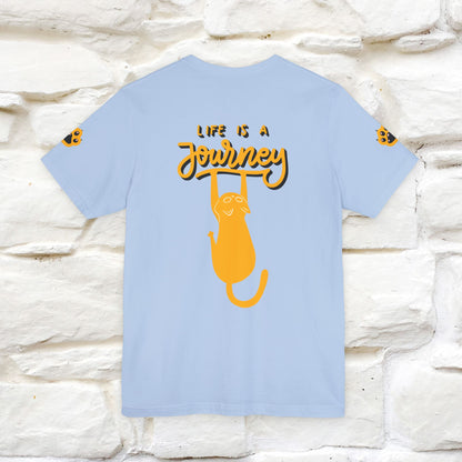 "Life Is A Journey'' Cat T-Shirt | Front & Back Design | Nunu&Miao Studio - Nunu&Miao Studio