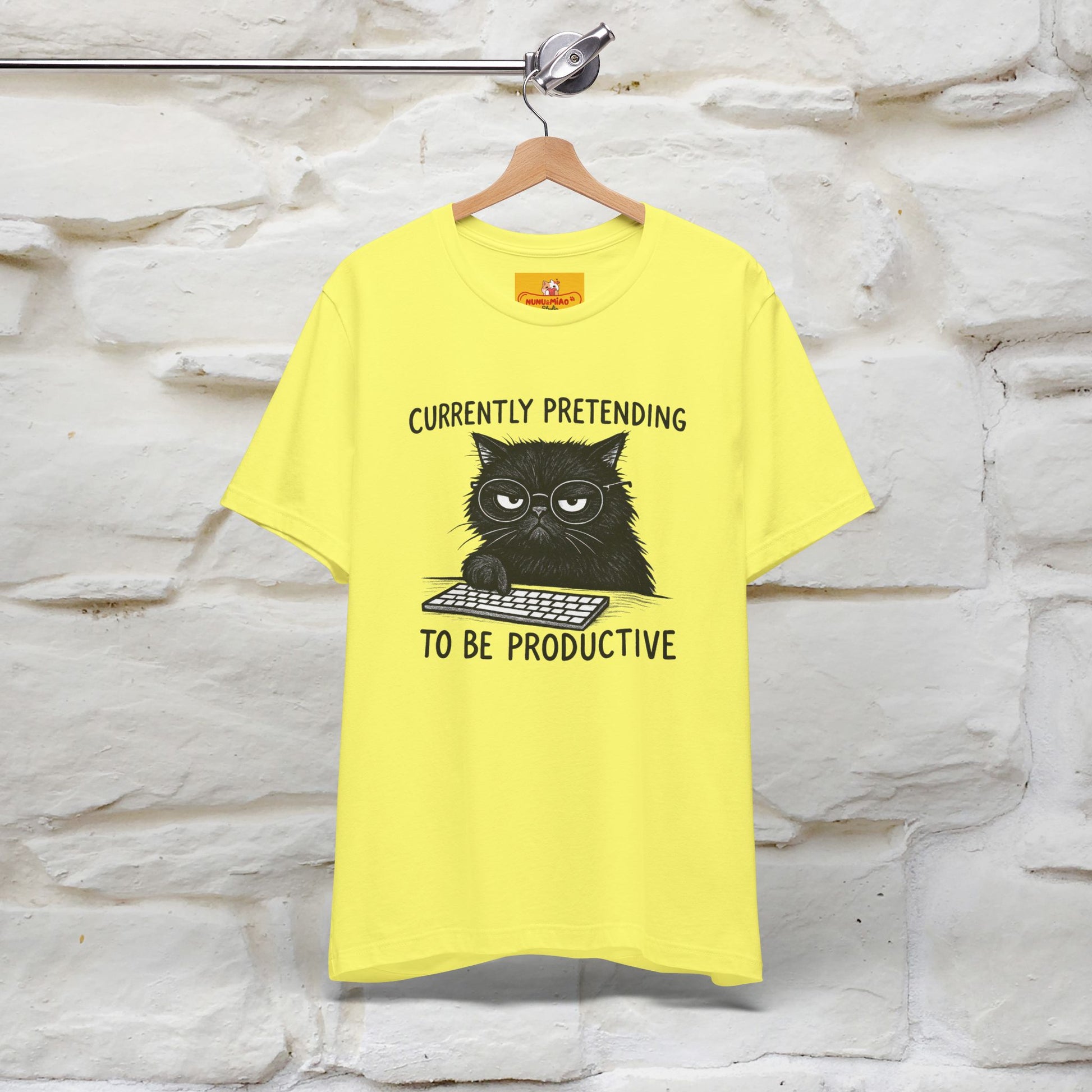 "Currently Pretending To Be Productive" |Cat T-Shirt | Nunu&Miao Studio - Nunu&Miao Studio