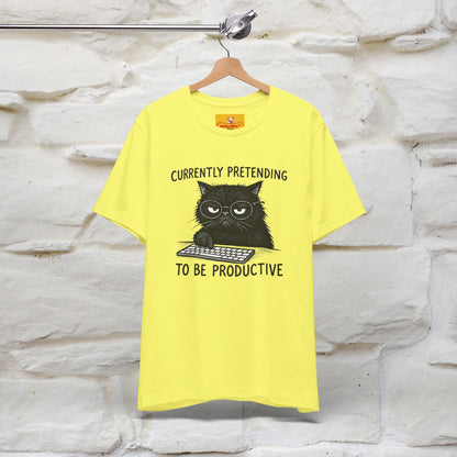 "Currently Pretending To Be Productive" |Cat T-Shirt | Nunu&Miao Studio - Nunu&Miao Studio