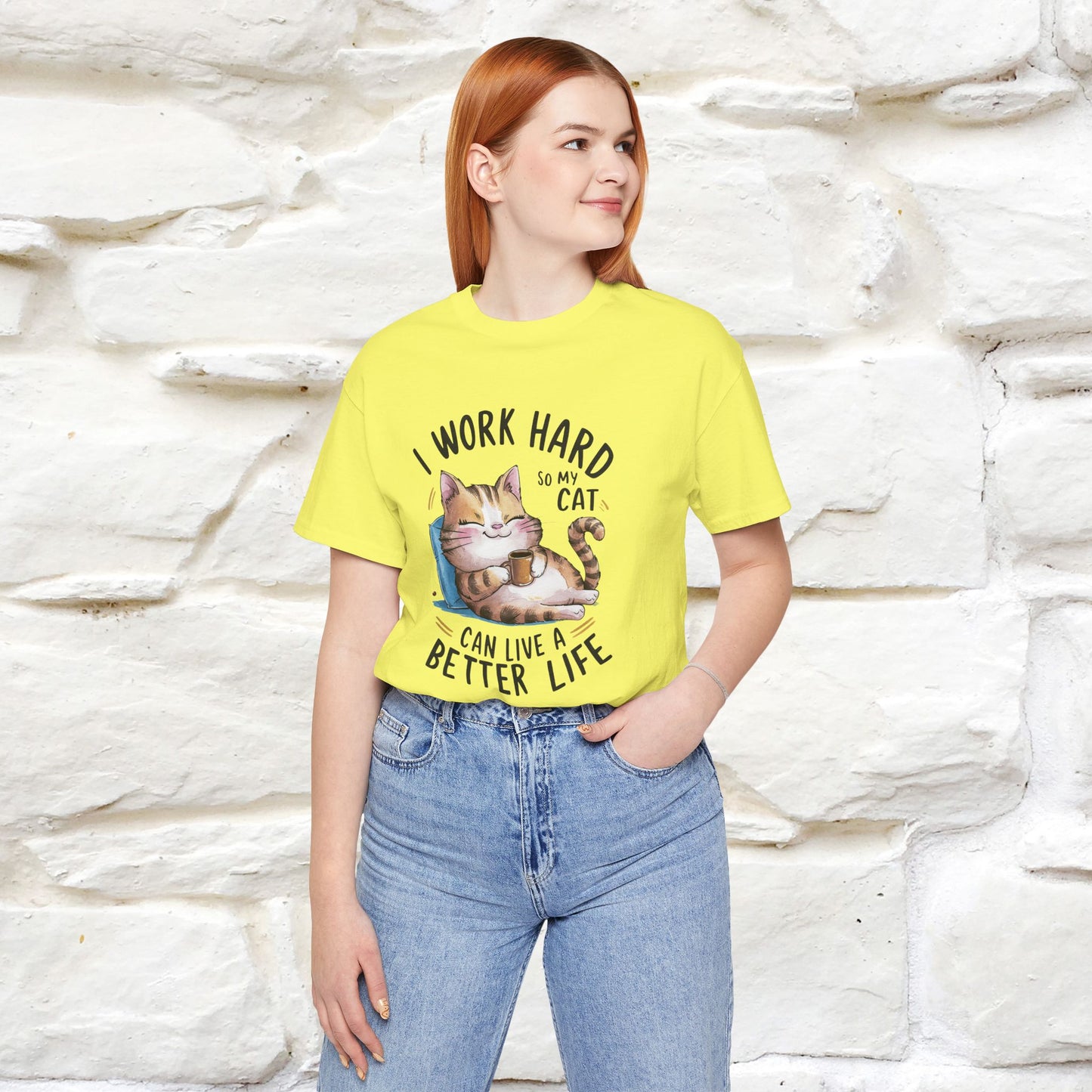 I Work Hard So My Cat Can Have a Better Life | Funny Cat Shirt  | Nunu&Miao Studio - Nunu&Miao Studio