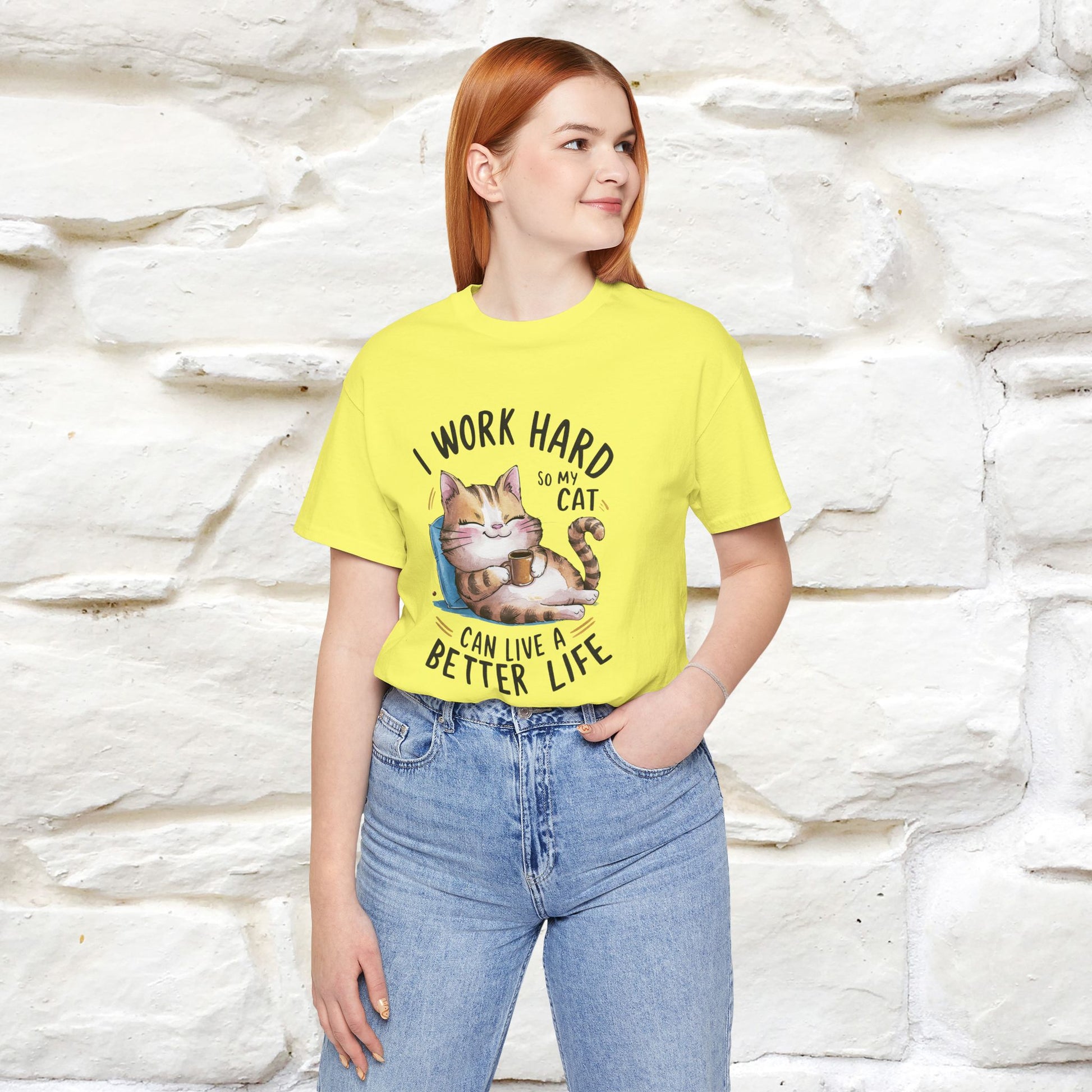 I Work Hard So My Cat Can Have a Better Life | Funny Cat Shirt  | Nunu&Miao Studio - Nunu&Miao Studio