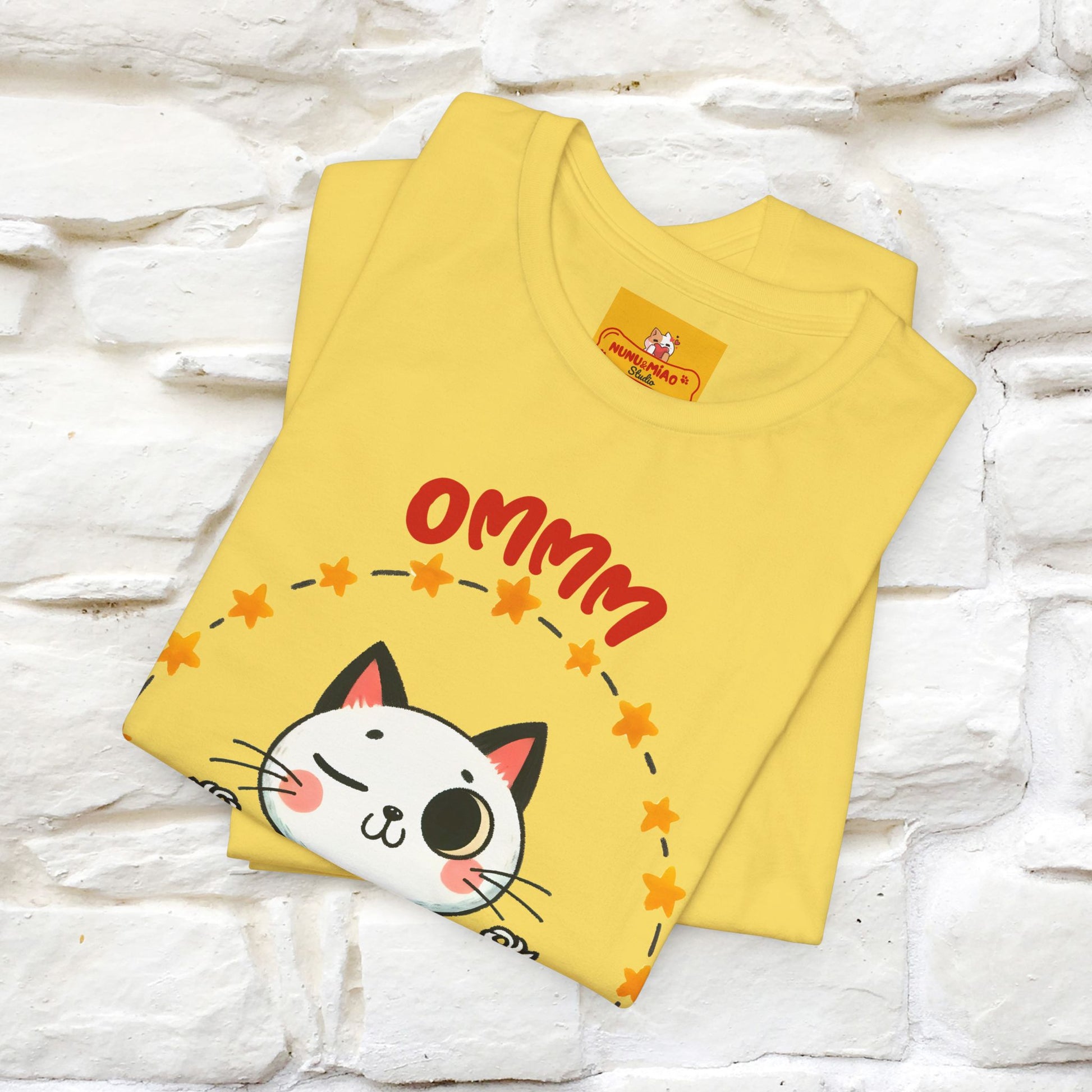 ''Ommm, Keep Calm'' Cat T-Shirt | Nunu&Miao Studio - Nunu&Miao Studio