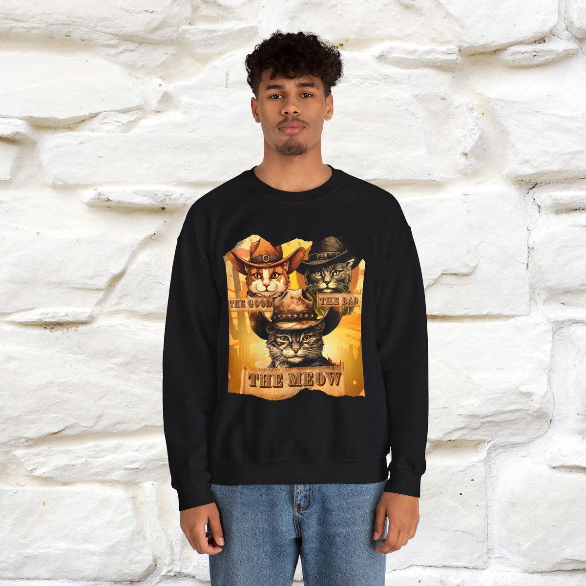 ''The Good, the Bad, and the Meow'' |Cat Sweatshirt | Nunu&Miao Studio
