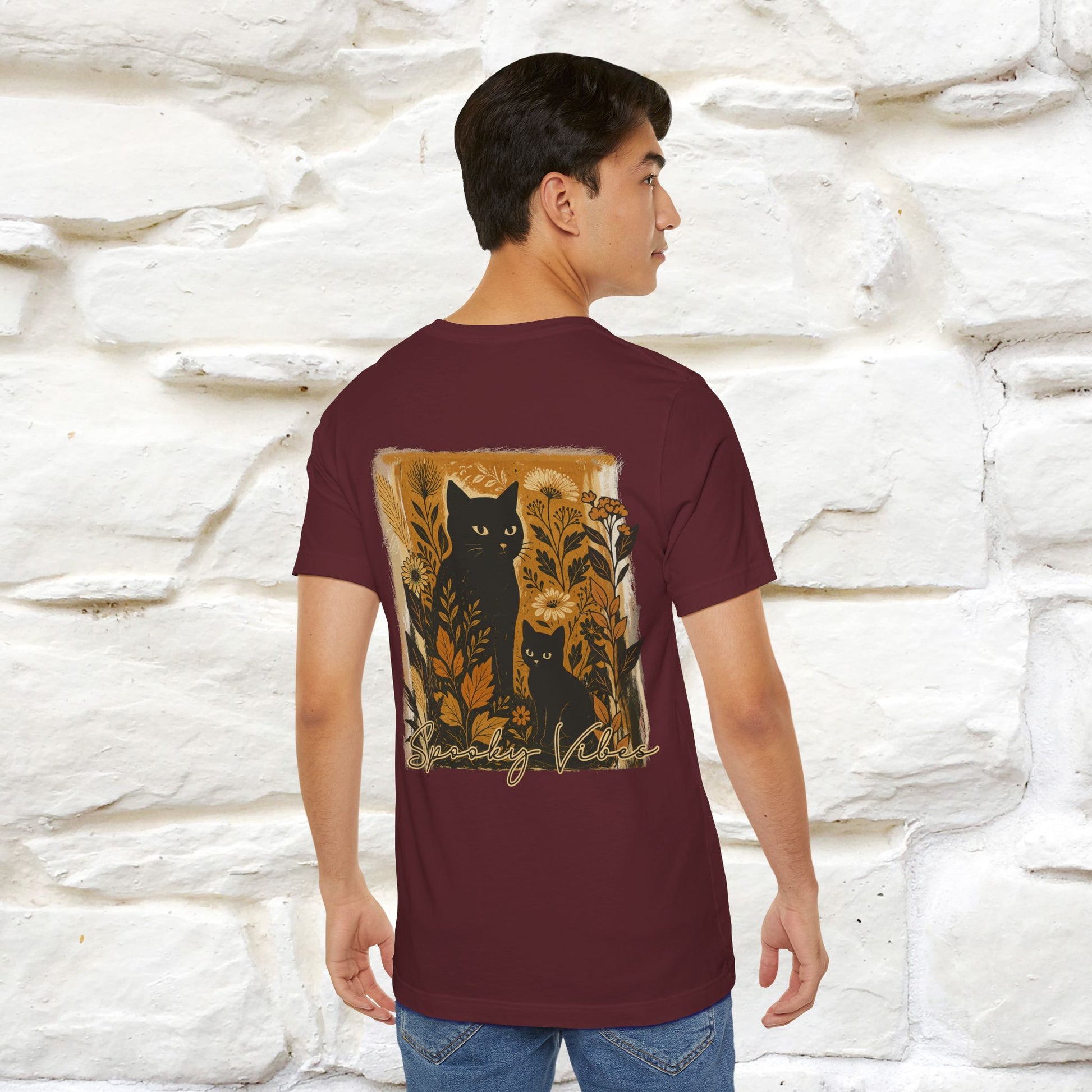 "Spooky Vibes" Cat T-shirt |Nunu&Miao Studio - Nunu&Miao Studio