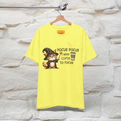 ''Hocus Pocus I Need Coffe To Focus'' Funny Cat Shirt | Nunu&Miao Studio - Nunu&Miao Studio