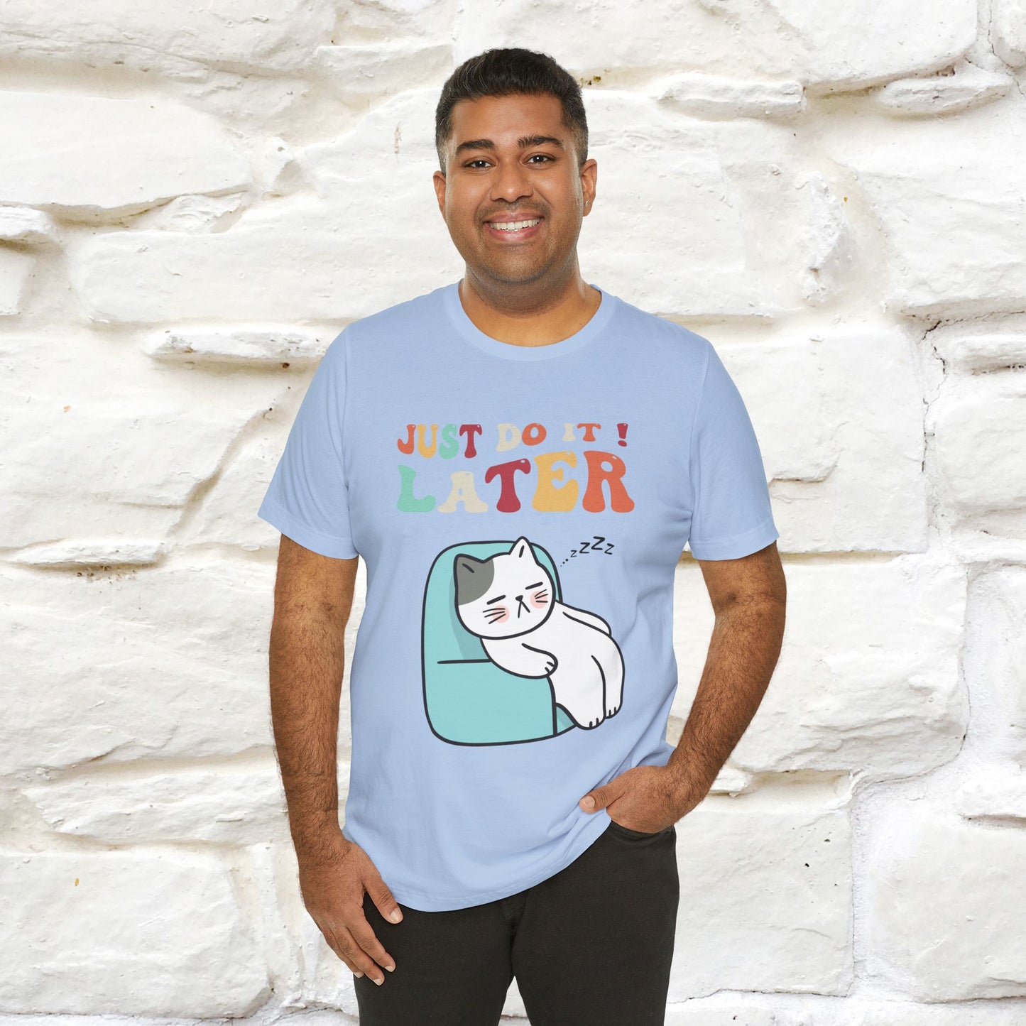 "Just Do It Later" Cat T-shirt |Nunu&Miao Studio - Nunu&Miao Studio