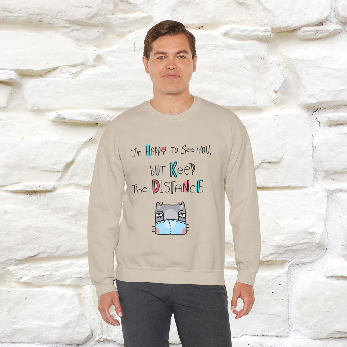 ''I'Am Happy To See You...'' |Cat Sweatshirt | Nunu&Miao Studio
