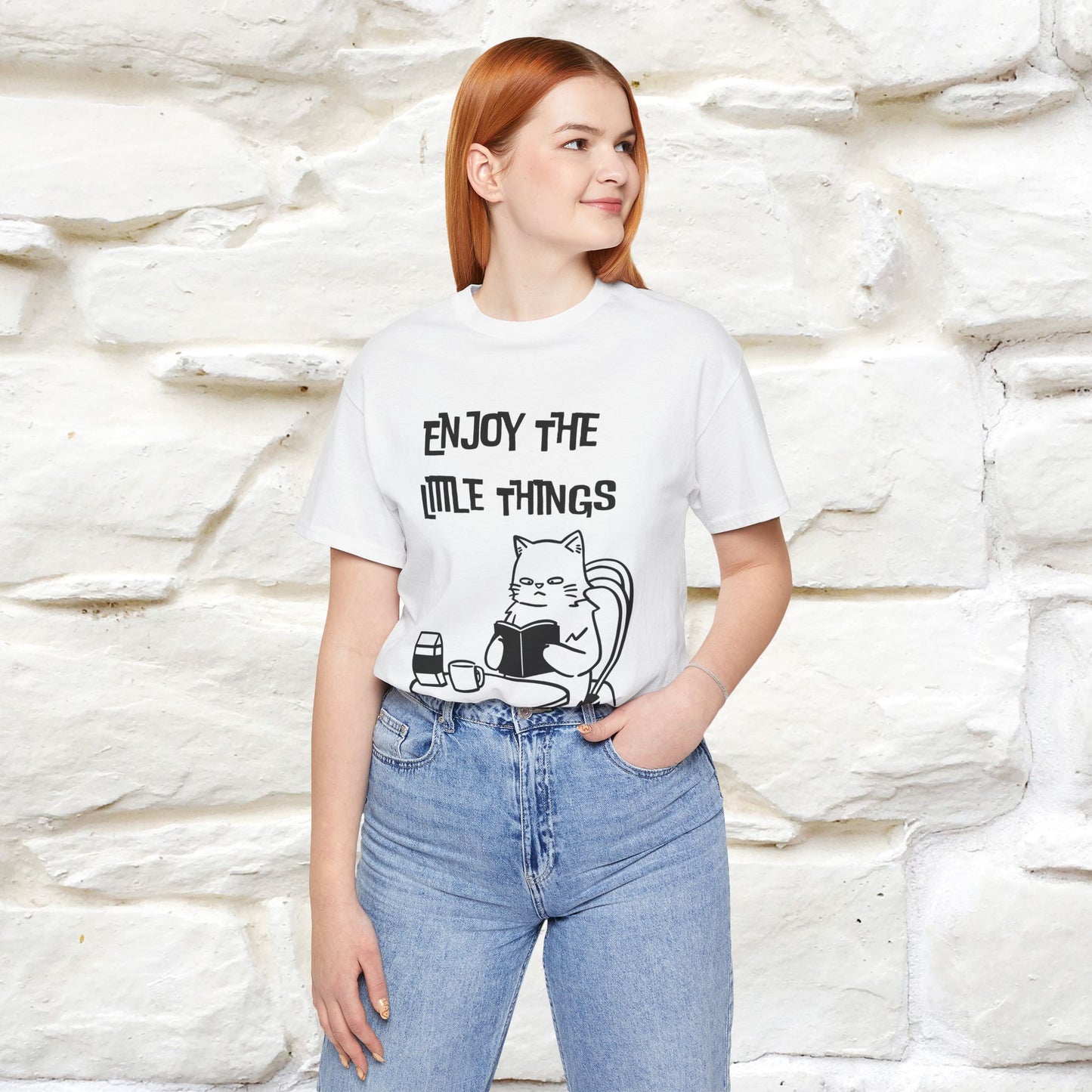 "Enjoy The Little Things." Cat T-Shirt | Nunu&Miao Studio