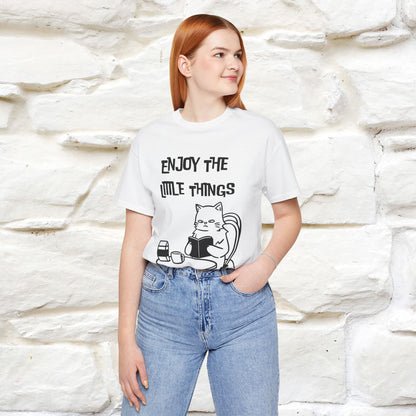 "Enjoy The Little Things." Cat T-Shirt | Nunu&Miao Studio