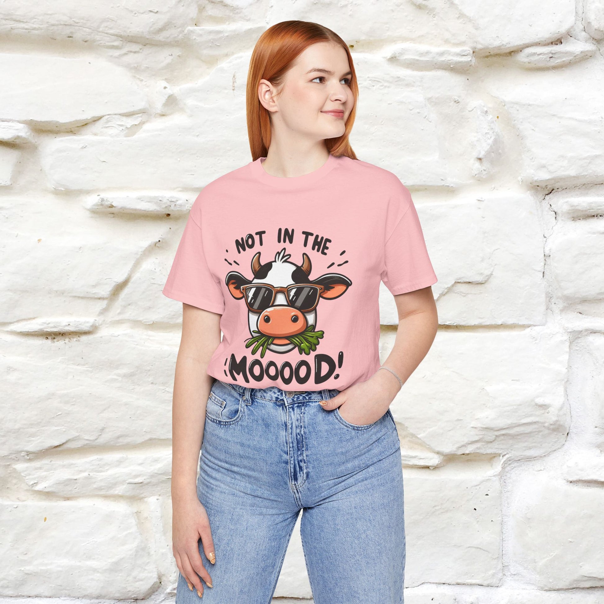 Not In The Moood – Funny Cow Pun T-Shirt | Nunu & Miao Studio - Nunu&Miao Studio
