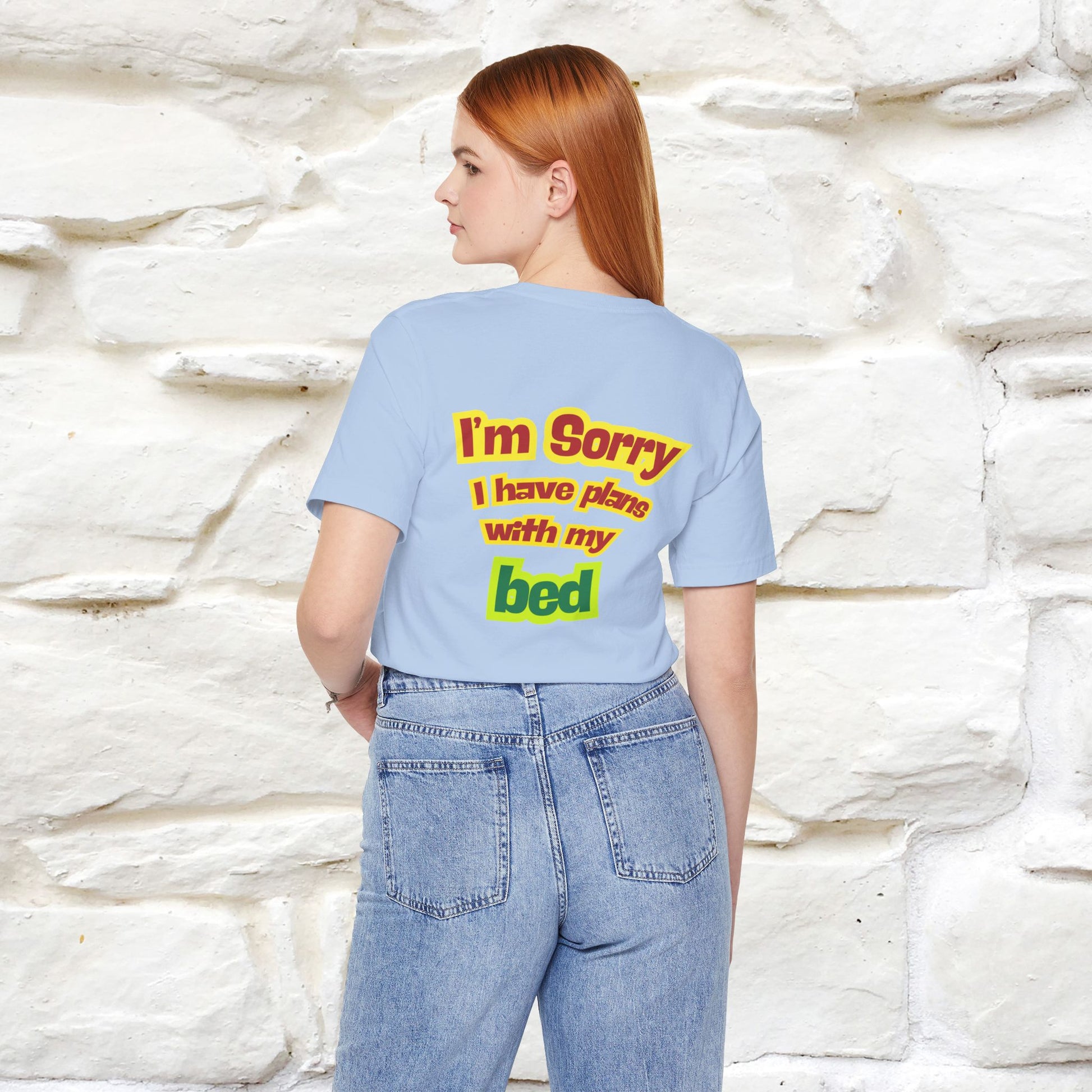 "I Am Sorry I Have Plans With My Bed" |  Cat T-Shirt | Front & Back Design | Nunu&Miao Studio - Nunu&Miao Studio