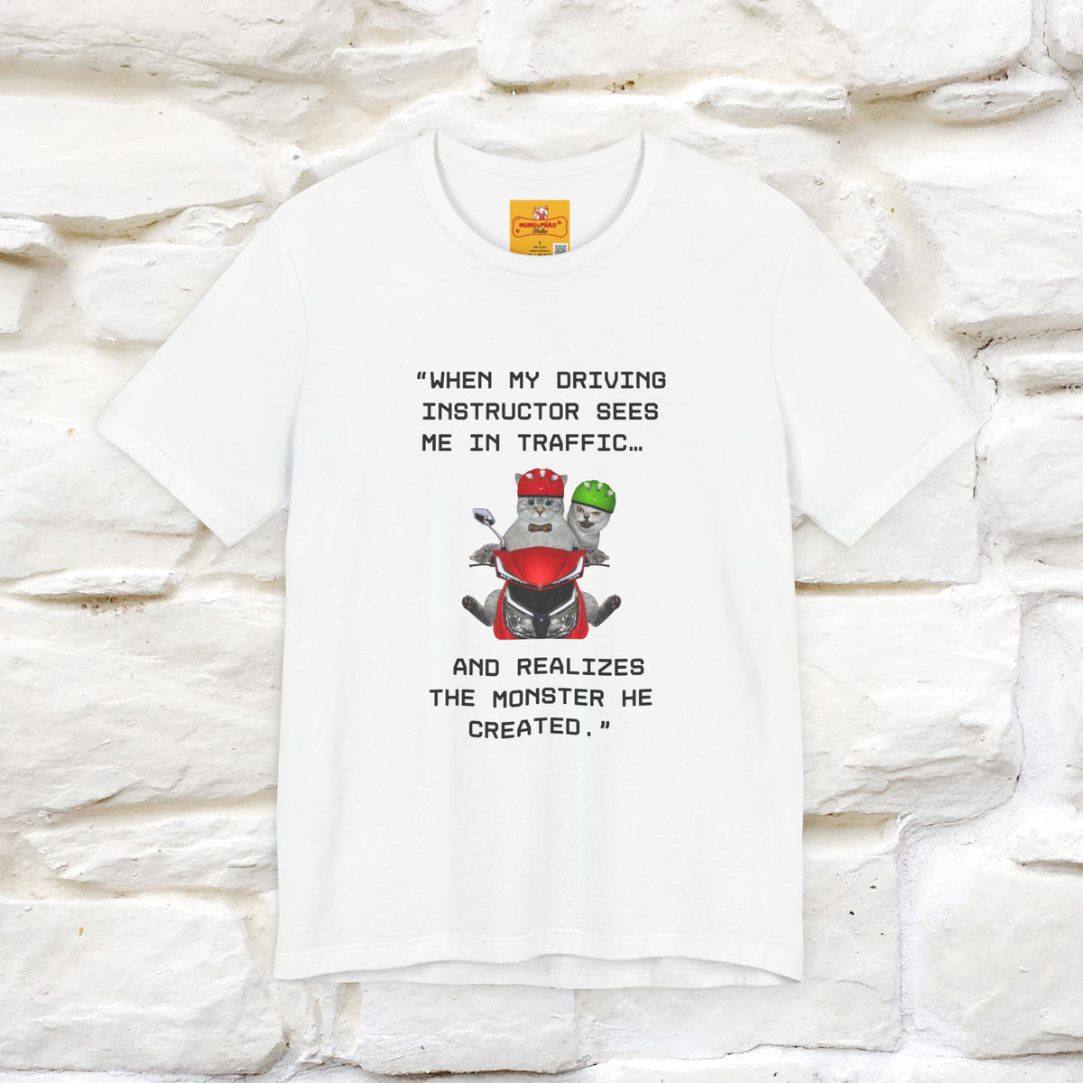 ““When my driving … ” | Funy Cat T-Shirt | Nunu&Miao Studio