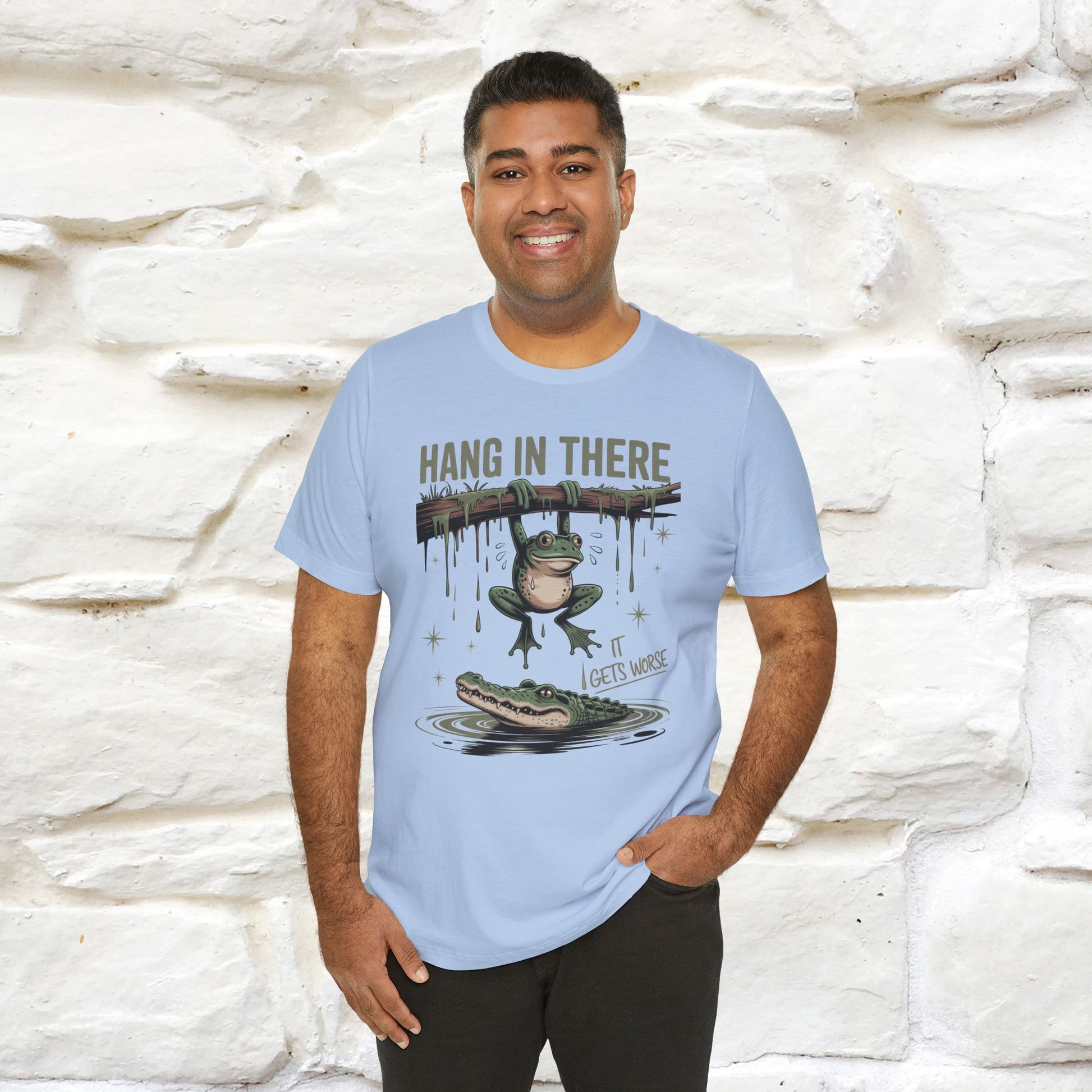 "Hang In There" Funny T-shirt |Nunu&Miao Studio - Nunu&Miao Studio