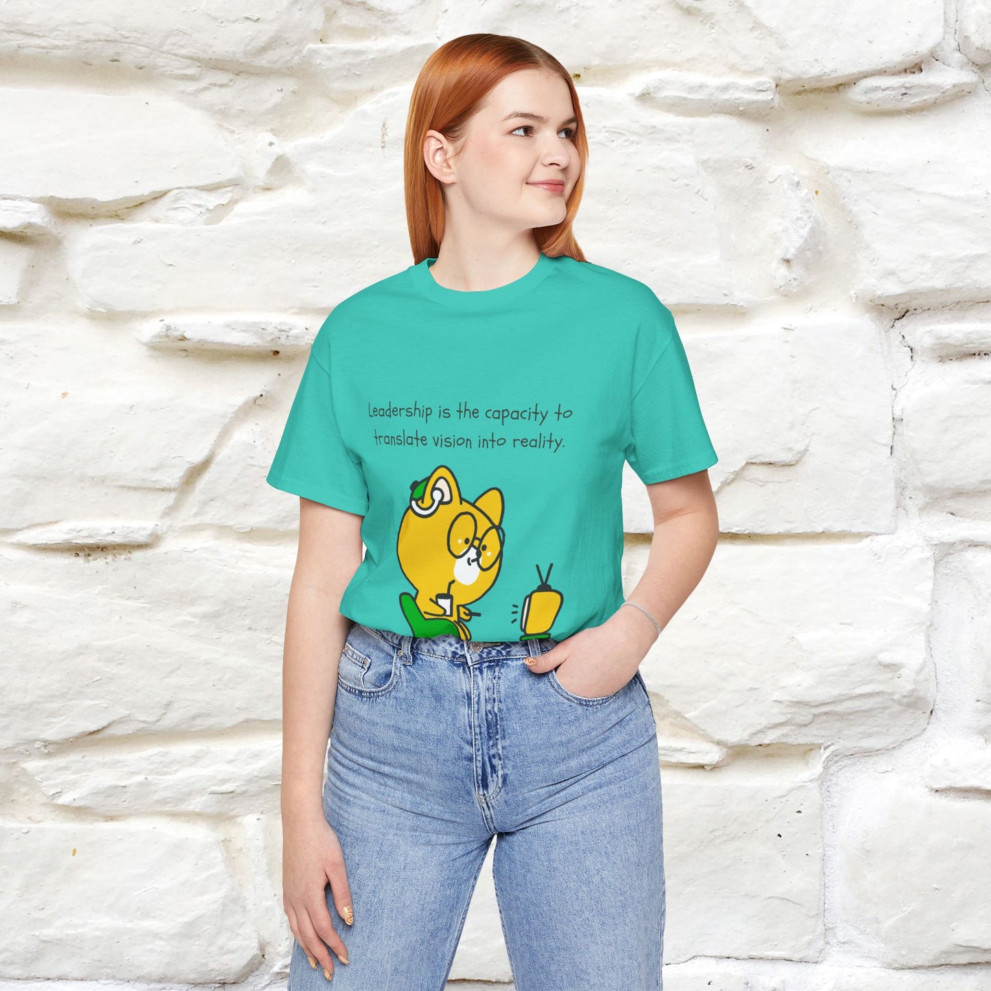 "Leadership Is the Capacity to Translate Vision Into Reality" Cat T-Shirt | Inspiring Cat Shirt for Men & Women | 100% Cotton* 🐾 - Nunu&Miao Studio