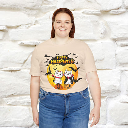 "Happy Halloween Cat Couple " Cat  T-shirt |Nunu&Miao Studio - Nunu&Miao Studio