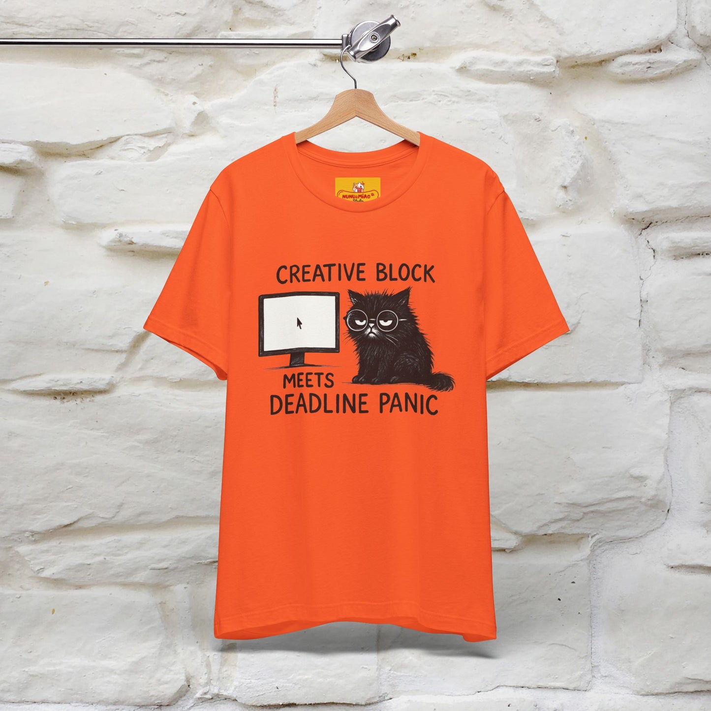 "Creative Block Meets Deadline..." |Cat T-Shirt | Nunu&Miao Studio - Nunu&Miao Studio