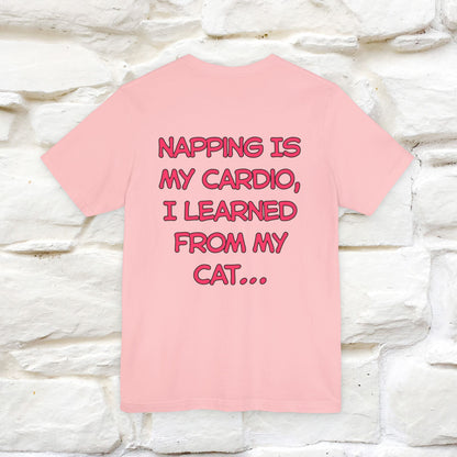 "Napping Is My Cardio, I Learned From My Cat…" Funny Cat T-shirt | Nunu&Miao Studio