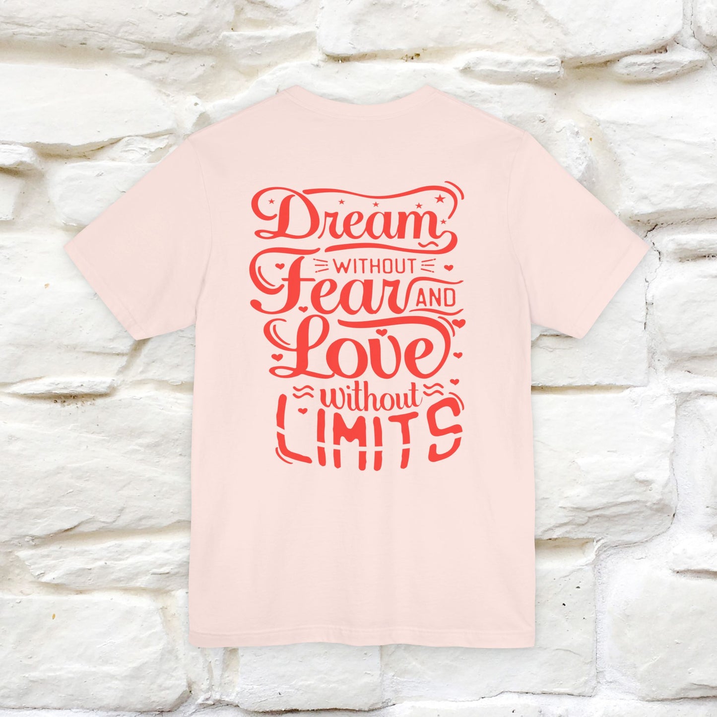 "Dream Without Fear And Love Without Limits'' Cat T-Shirt | Front & Back Design | Nunu&Miao Studio - Nunu&Miao Studio