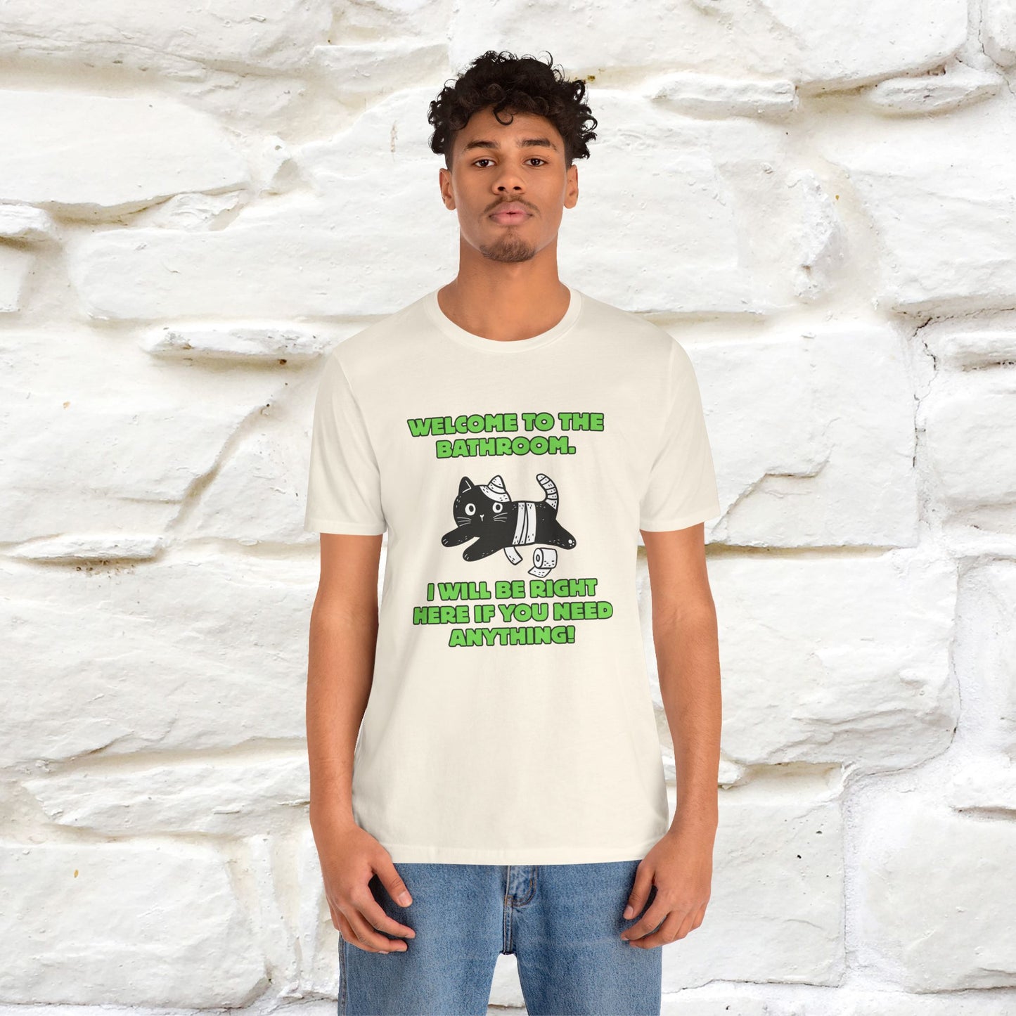 "Welcome To The Bathroom..."Funny  Cat T-shirt |Nunu&Miao Studio - Nunu&Miao Studio