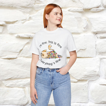 "This Is Fine" |Funny Cat T-Shirt | Nunu&Miao Studio