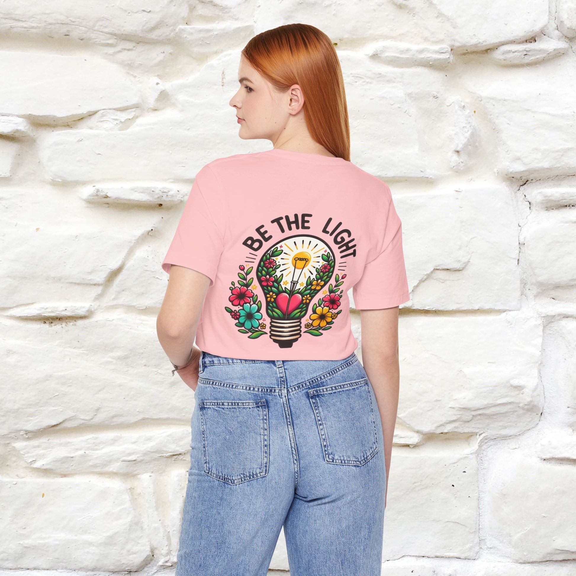 ''Be The Light" Cat T-Shirt| Front & Back Design | Nunu&Miao Studio - Nunu&Miao Studio