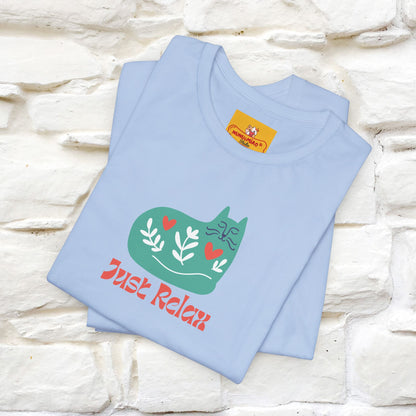 "Just Relax'' Cat T-Shirt Front and Back Design | Nunu&Miao Studio - Nunu&Miao Studio
