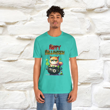 "Angry Cat Happy Halloween" Cat  T-shirt |Nunu&Miao Studio - Nunu&Miao Studio