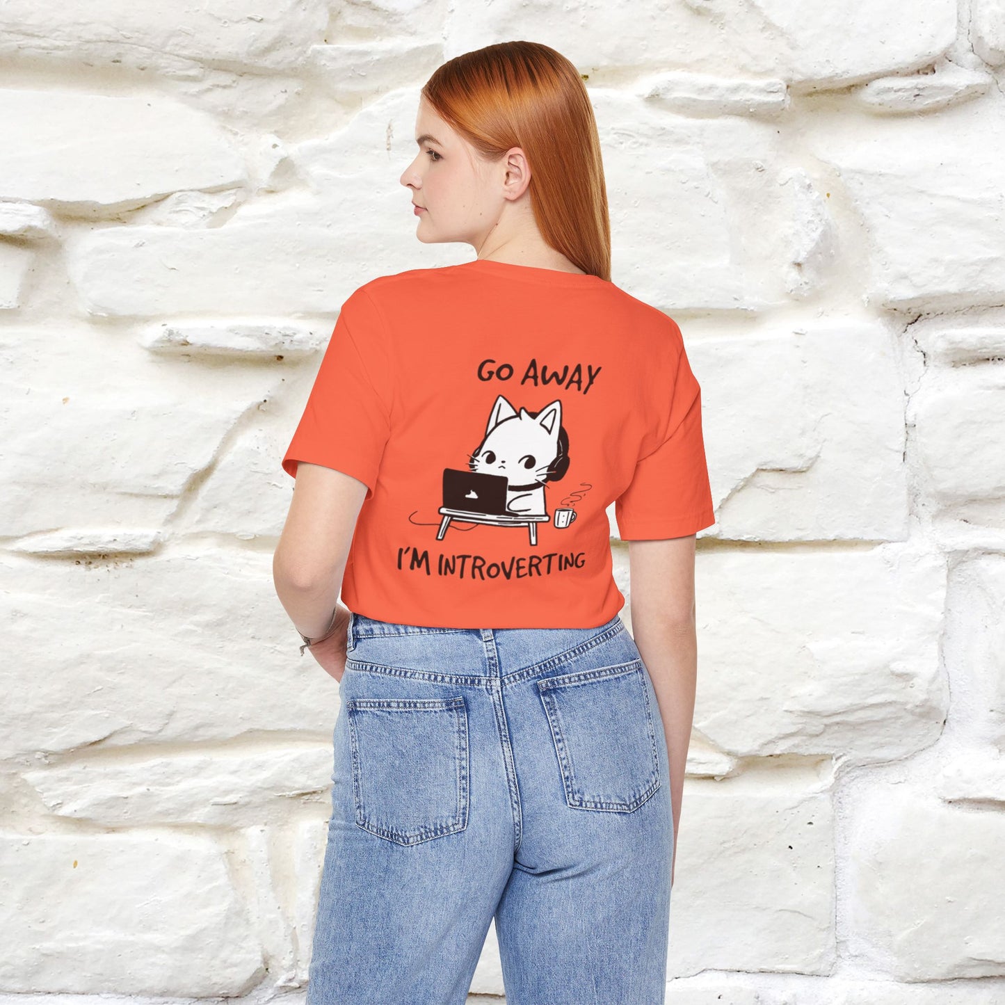 ''Go Away, I’m Introverting'' Cat T-Shirt | Nunu & Miao Studio - Nunu&Miao Studio