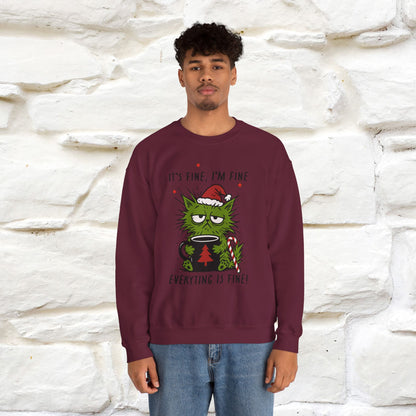 ''It's Fine, Iam Fine...'' |Christmas Sweatshirt | Nunu&Miao Studio