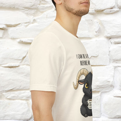 "I Can Be a Real Devil Before My Coffe" Funny T-shirt |Nunu&Miao Studio