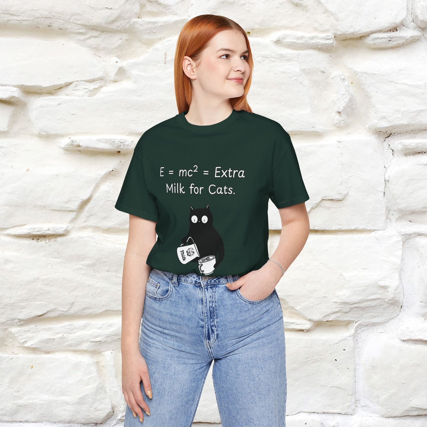''E = mc² = Extra Milk for Cats.''| Funny T-Shirt | Nunu&Miao Studio