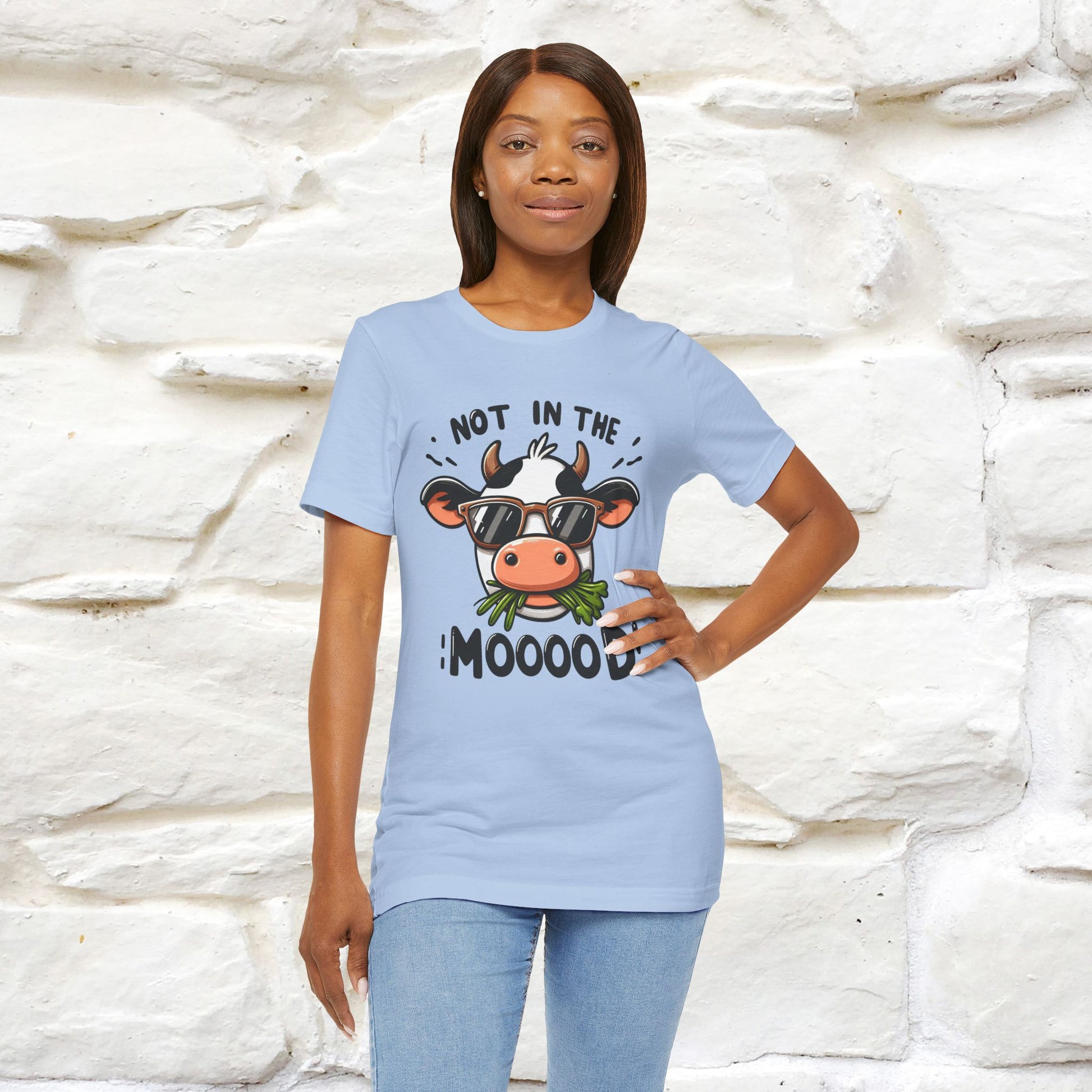Not In The Moood – Funny Cow Pun T-Shirt | Nunu & Miao Studio - Nunu&Miao Studio