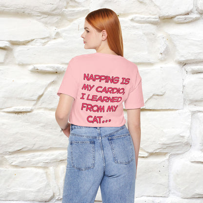 "Napping Is My Cardio, I Learned From My Cat…" Funny Cat T-shirt | Nunu&Miao Studio - Nunu&Miao Studio