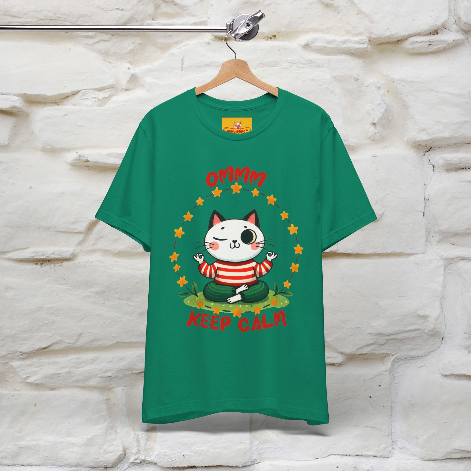 ''Ommm, Keep Calm'' Cat T-Shirt | Nunu&Miao Studio - Nunu&Miao Studio