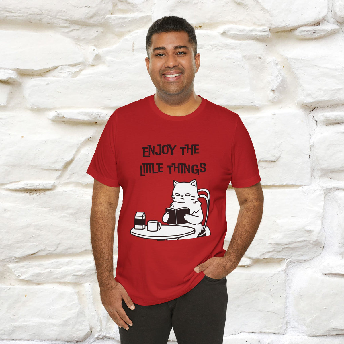 "Enjoy The Little Things." Cat T-Shirt | Nunu&Miao Studio