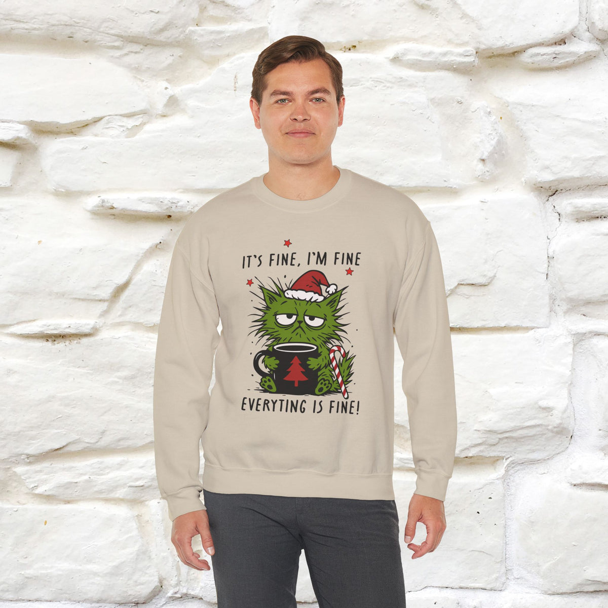 ''It's Fine, Iam Fine...'' |Christmas Sweatshirt | Nunu&Miao Studio