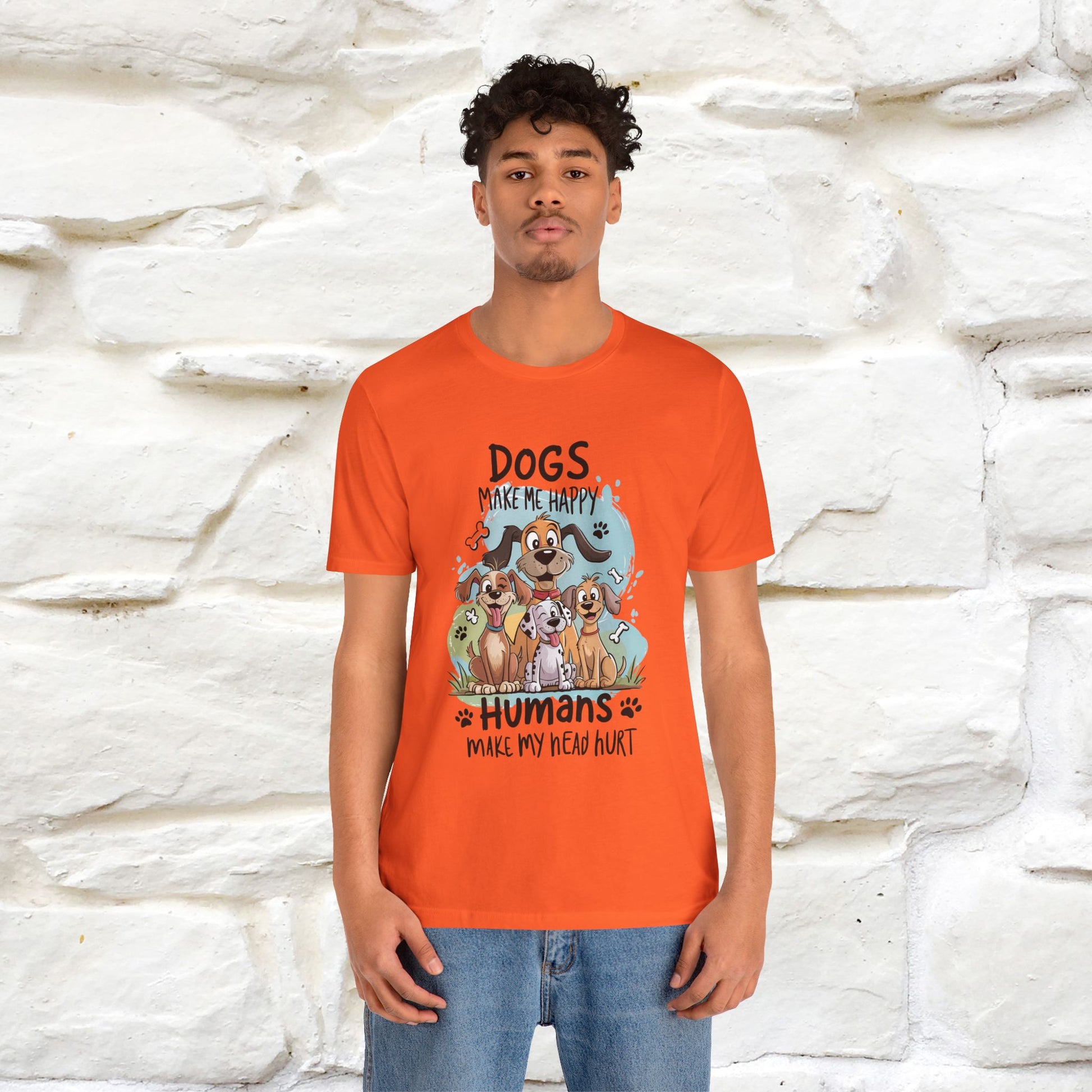" Dogs Make Me Happy ..."  T-shirt |Nunu&Miao Studio - Nunu&Miao Studio