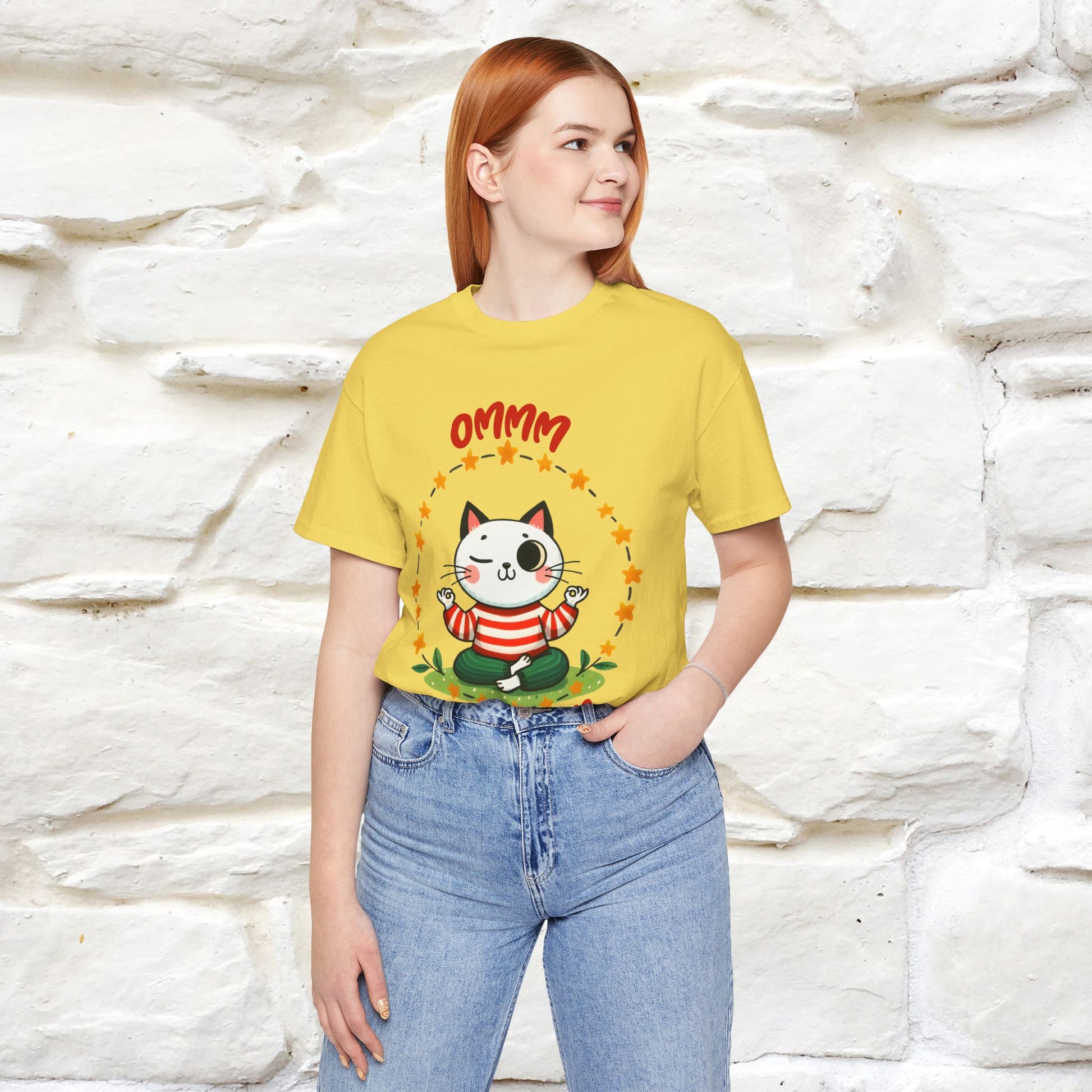 ''Ommm, Keep Calm'' Cat T-Shirt | Nunu&Miao Studio - Nunu&Miao Studio