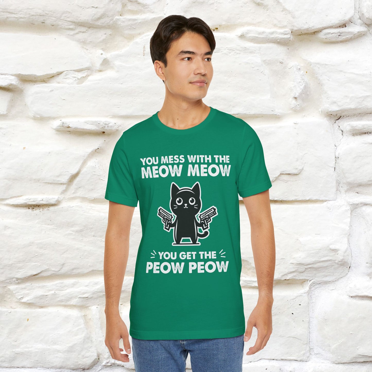 "You Mess With The Meow Meow, You Get The Peow Peow" Cat T-shirt |Nunu&Miao Studio - Nunu&Miao Studio