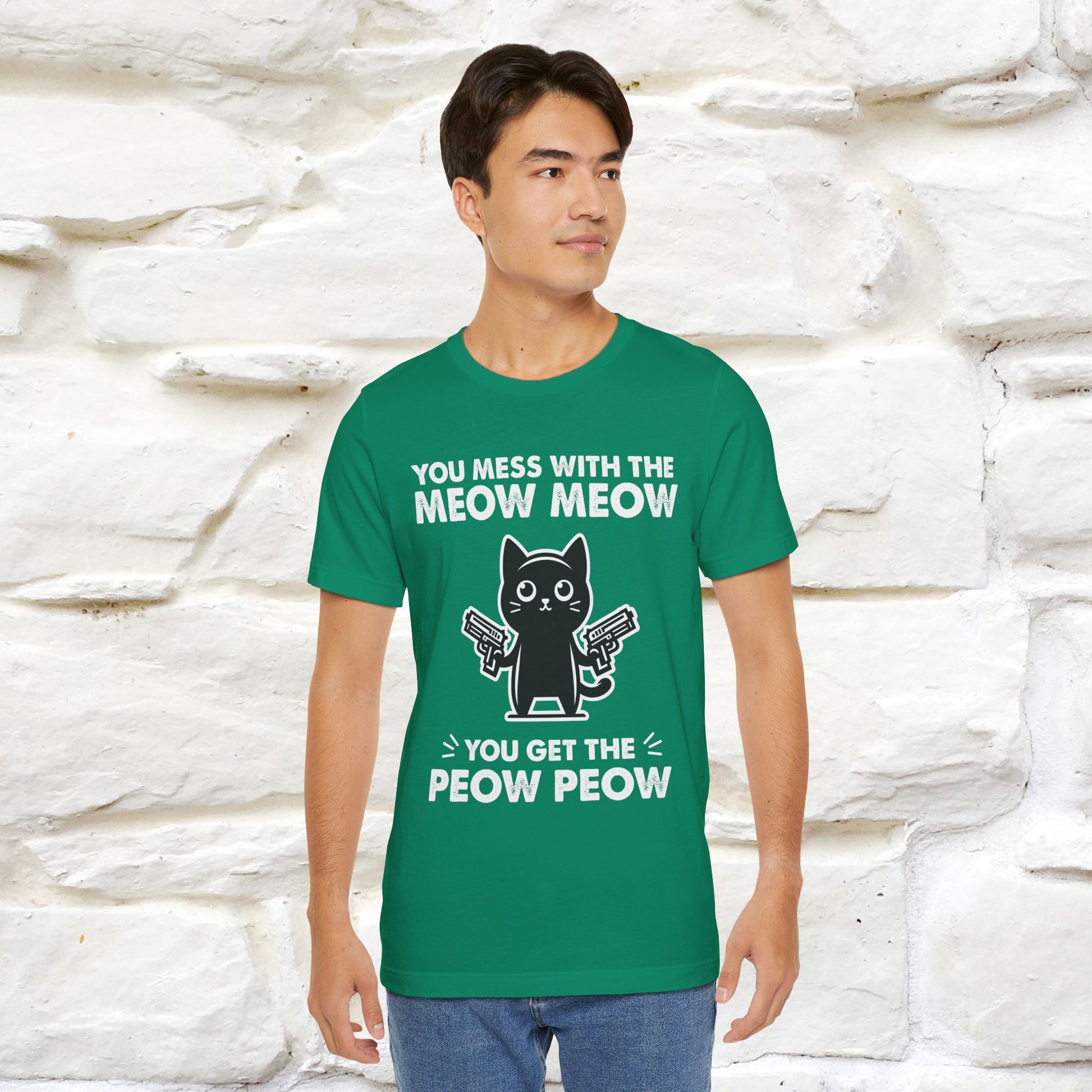 "You Mess With The Meow Meow, You Get The Peow Peow" Cat T-shirt |Nunu&Miao Studio - Nunu&Miao Studio
