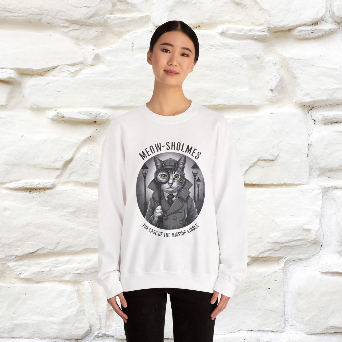 "Meow-sholmes'' |Cat Sweatshirt | Nunu&Miao Studio