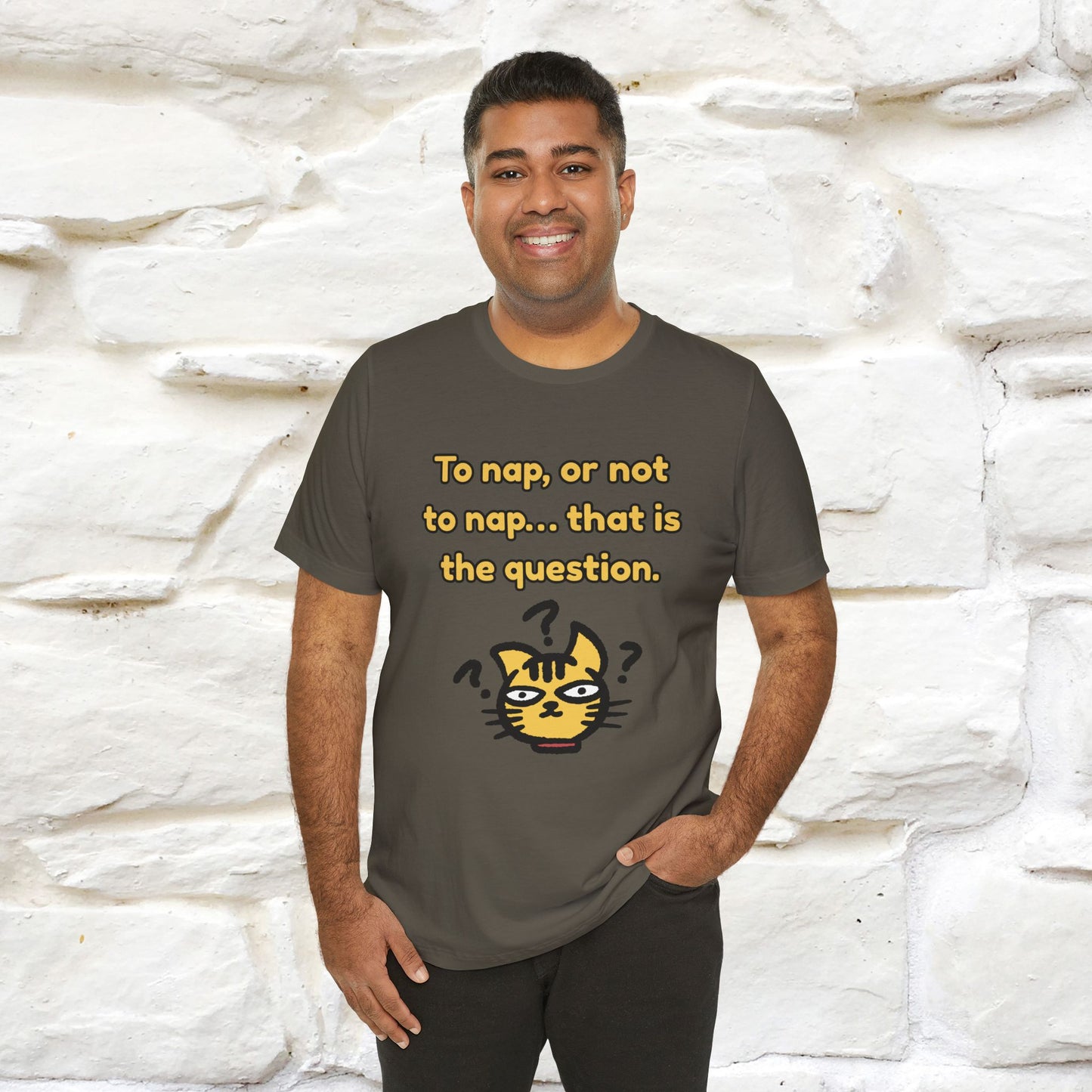 “To nap, or not to nap… that is the question.''| Funny T-Shirt | Nunu&Miao Studio