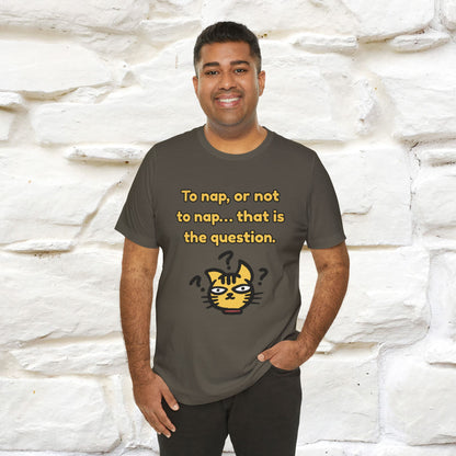 “To nap, or not to nap… that is the question.''| Funny T-Shirt | Nunu&Miao Studio