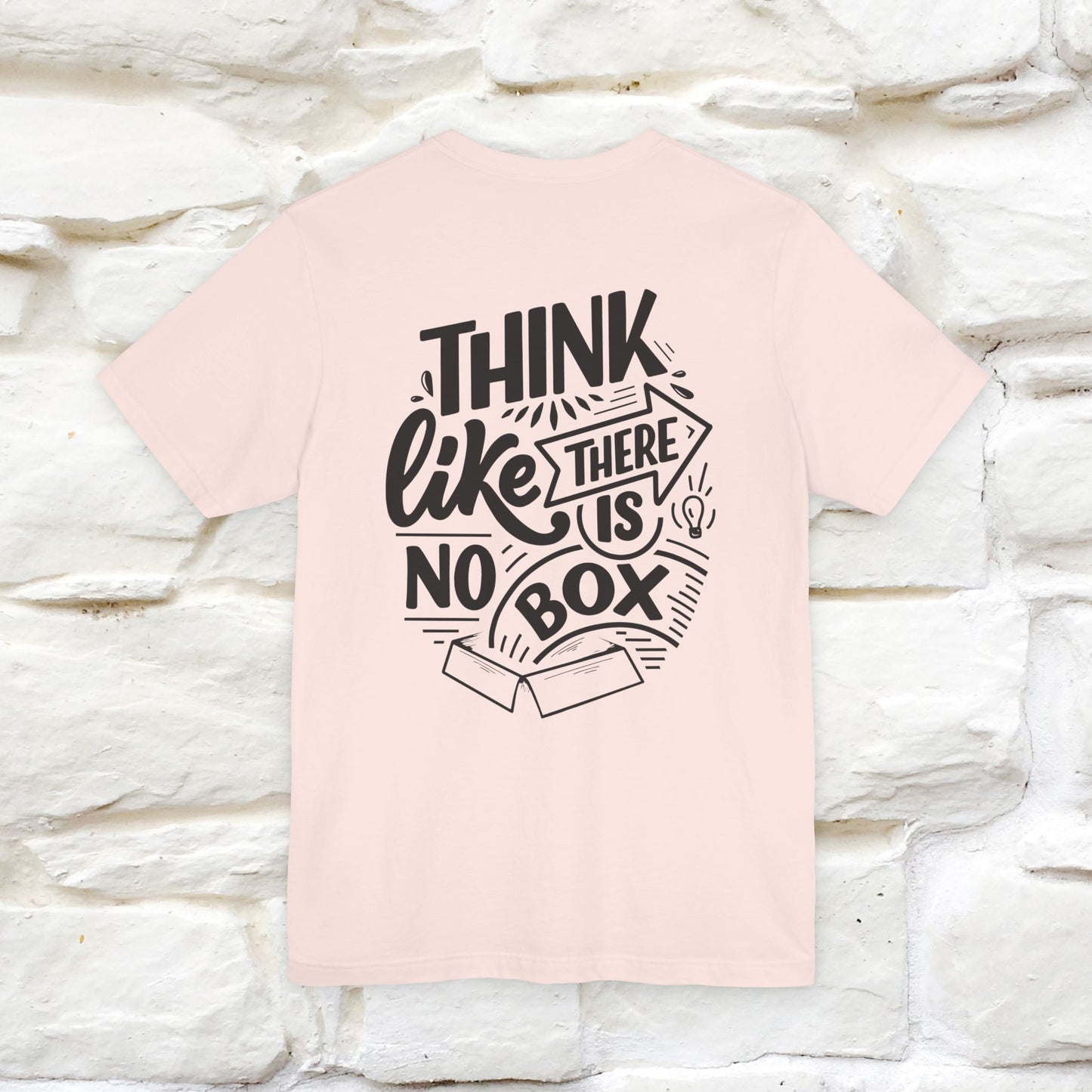 "Think Like There Is No Box" Cat T-Shirt| Front & Back Design | Nunu&Miao Studio - Nunu&Miao Studio