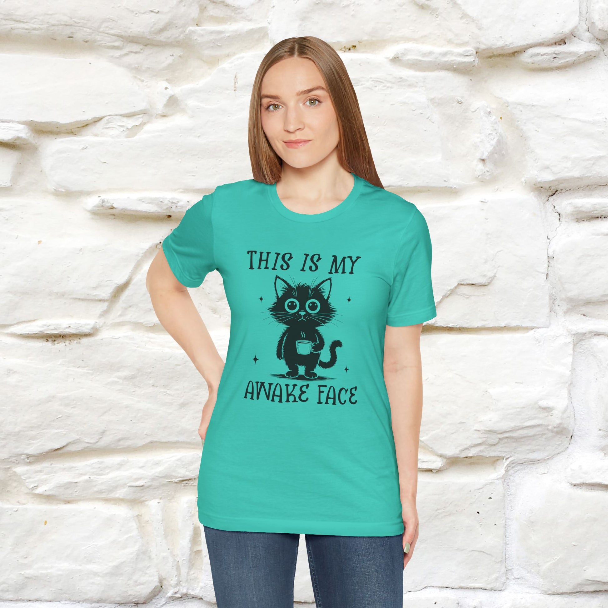 "This is My Awake Face" Cat T-Shirt | Funny Design | Nunu&Miao Studio - Nunu&Miao Studio